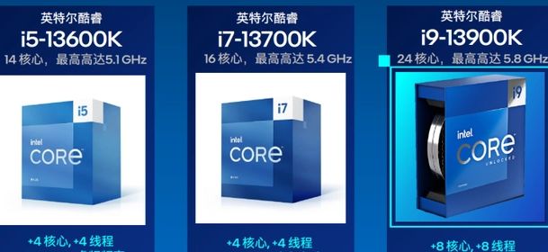 英特尔十三代酷睿上市时间价格公布 睿频频次更高5.8GHz性能强