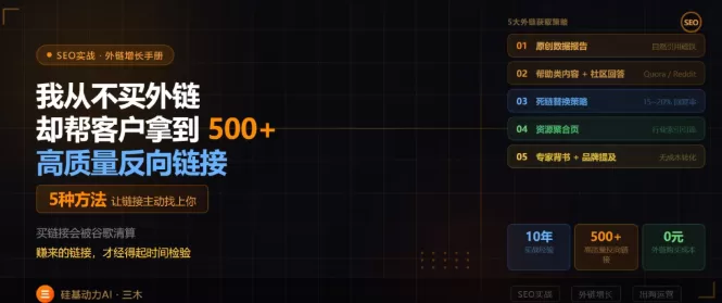 我从不买外链,却帮客户拿到500+高质量反向链接