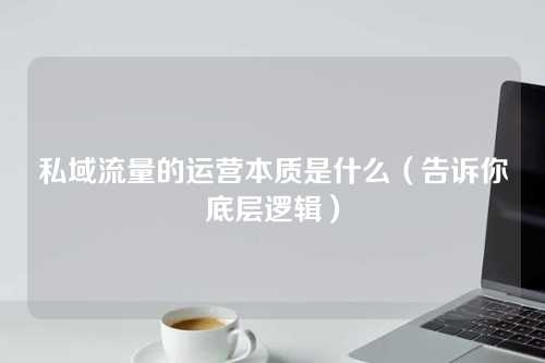私域流量的运营本质是什么（告诉你底层逻辑）-微丽宝（丽宝云）